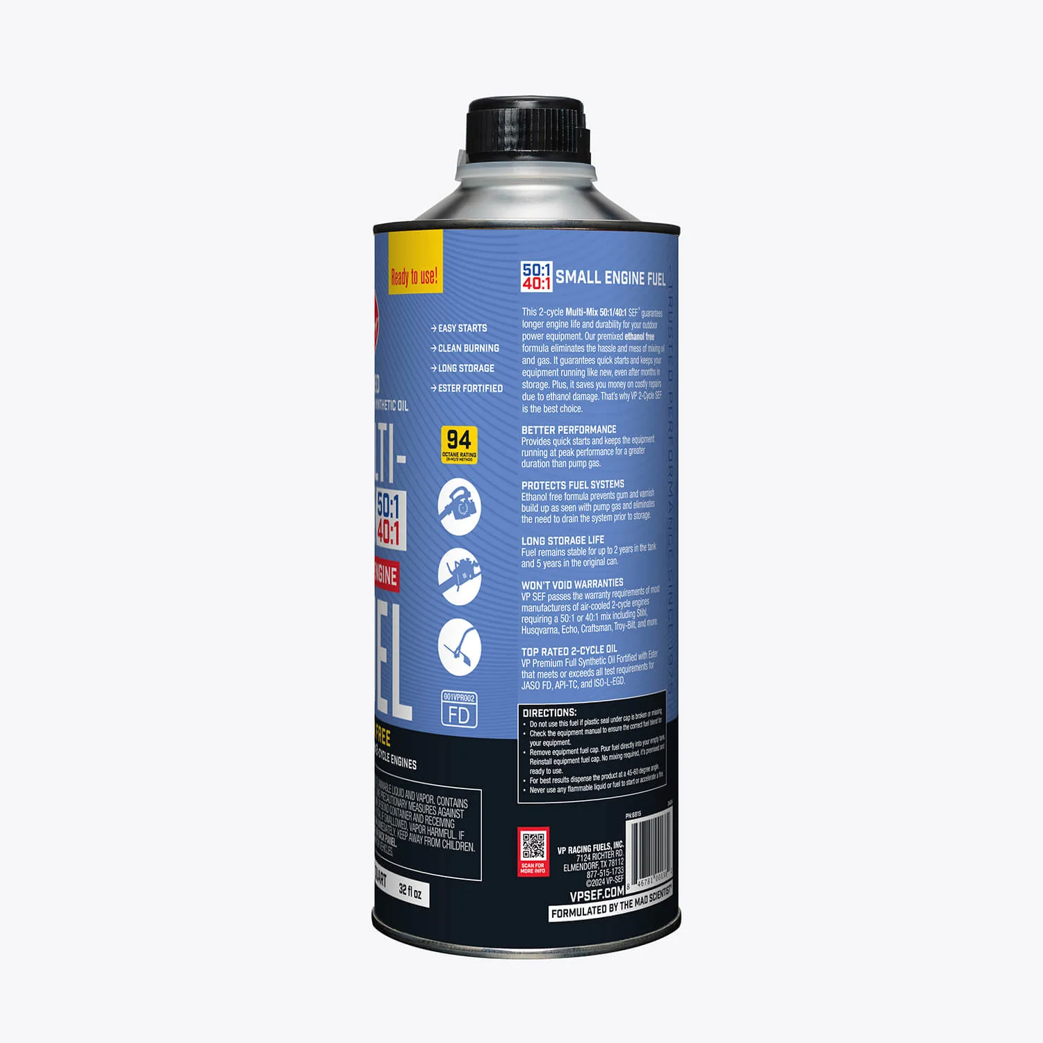 VP Multi-Mix 40:1/50:1 Premixed Fuel for 2-Cycle Engines - Image 3