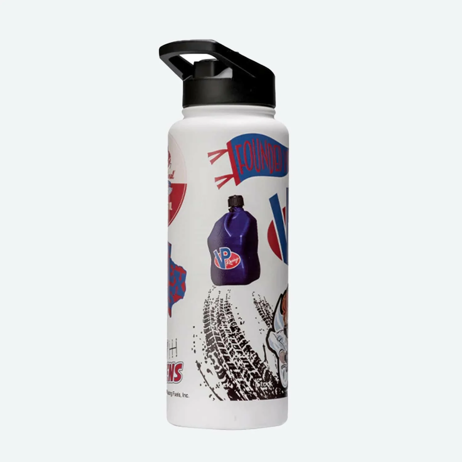 VP Racing - 34 oz. Quencher White Stainless Steel Water Bottle - Image 4